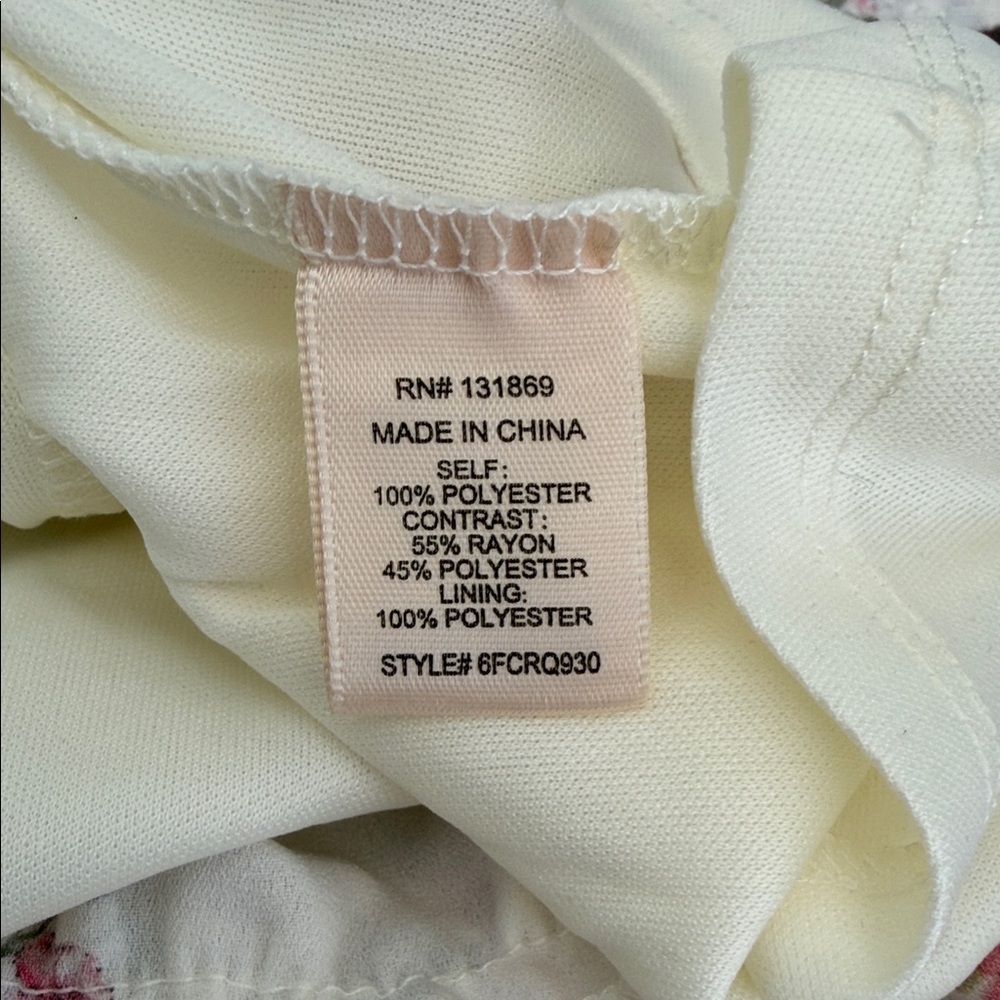 Jessica Simpson Floral Pink and White Womens Dress size L - Picture 7 of 7